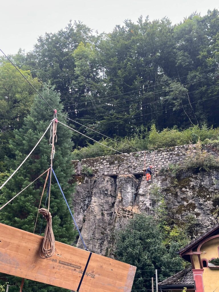 Stabilisation d&rsquo;un mur de soutènement par bétonnage